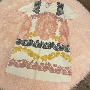 COPY - Zara summer mini dress white/pink/grey/yellow